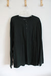 Croft & Barrow Dark Green Long Sleeved Henley Shirt | XXL