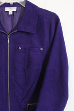 Studio Works Dark Purple Sueded Light Jacket | 8 Petite