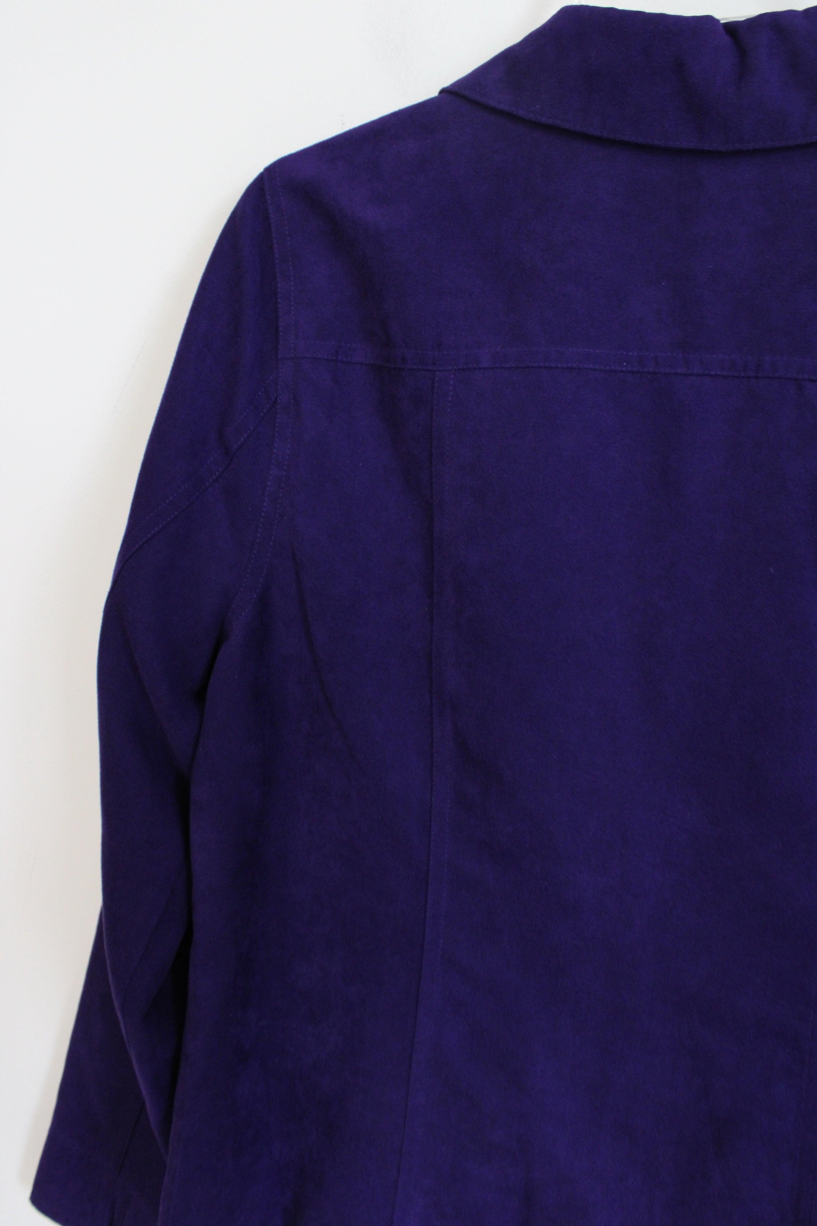 Studio Works Dark Purple Sueded Light Jacket | 8 Petite