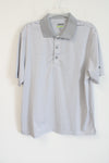 Izod Perform Basix Gray & White Polo Shirt | L