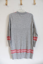 NEW Rockin Around Baaah Humbug Sheep Soft Gray Sweater Dress | S