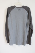 Under Armour Two-Toned Gray Waffle Knit Long Sleeved Shirt | XL