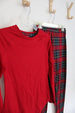 Climate Right Red Green & Blue Plaid Pajama 2-Piece Set | S