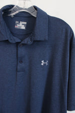 Under Armour Blue Black Striped Polo Shirt | 2XL