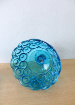 L.E. Smith Moon & Stars Blue Compote Dish