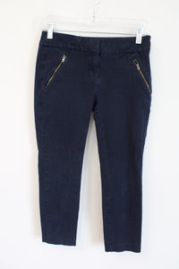 LOFT Modern Skinny Ankle Dark Wash Pants | 0 Petite