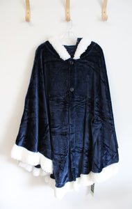 NEW Pavilion Soft Navy & White Poncho | One Size