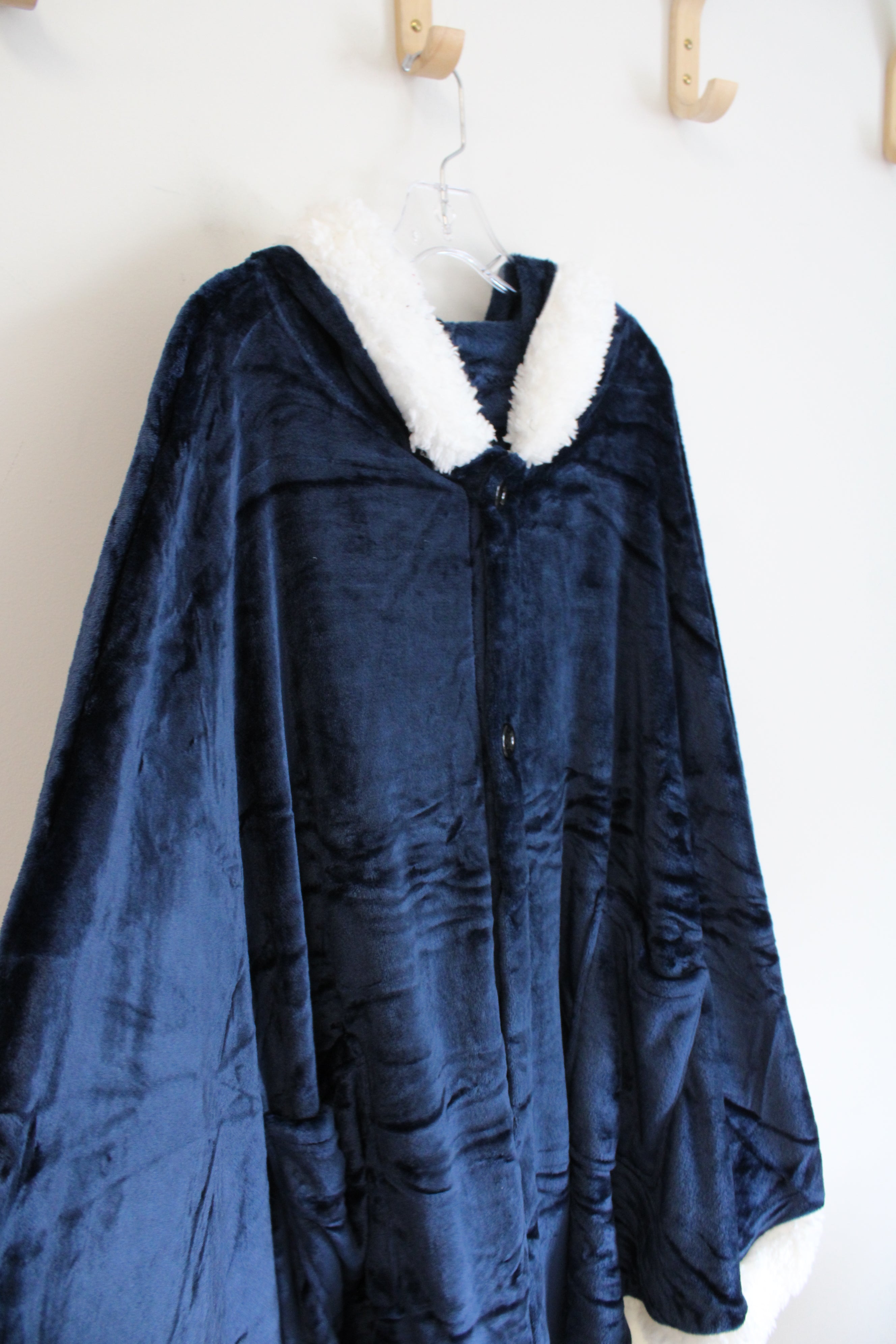 NEW Pavilion Soft Navy & White Poncho | One Size