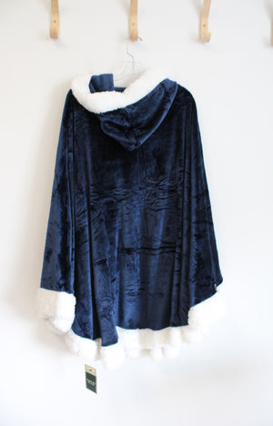 NEW Pavilion Soft Navy & White Poncho | One Size