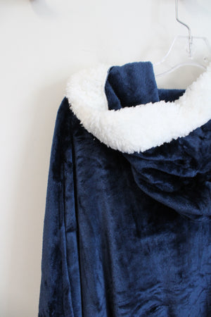 NEW Pavilion Soft Navy & White Poncho | One Size