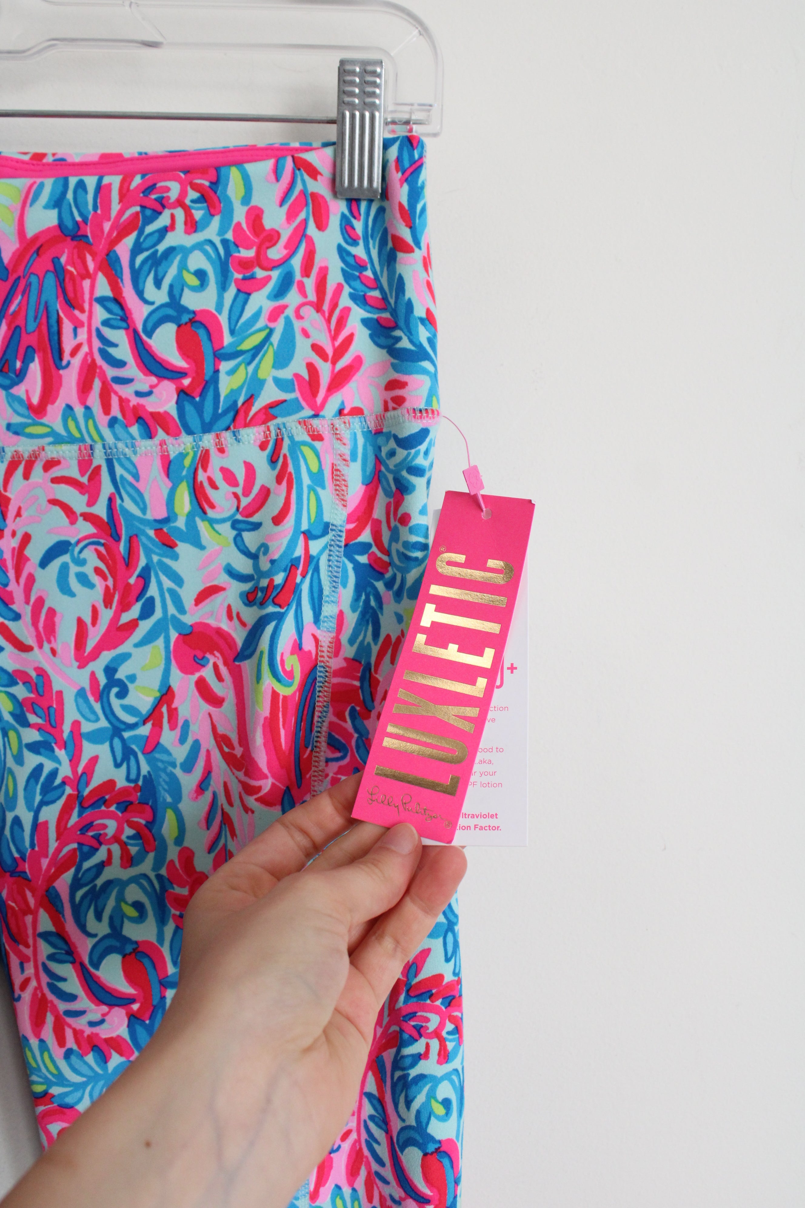 NEW Lilly Pulitzer  Surf Blue Flim Flam Weekender High Rise Legging | M