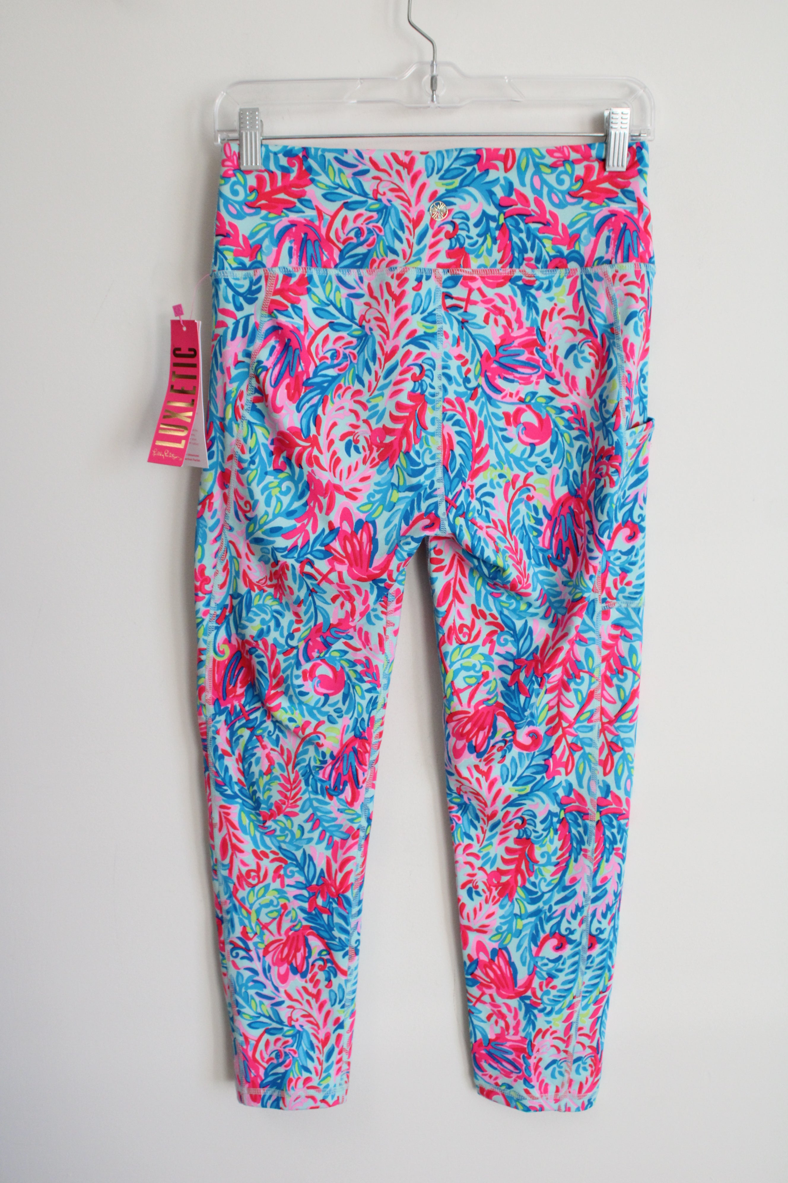 NEW Lilly Pulitzer  Surf Blue Flim Flam Weekender High Rise Legging | M