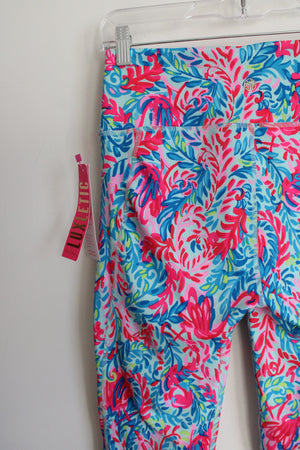 NEW Lilly Pulitzer  Surf Blue Flim Flam Weekender High Rise Legging | M