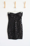 NEW Joyce Leslie Black Sequined Strapless Bodycon Mini Dress | M