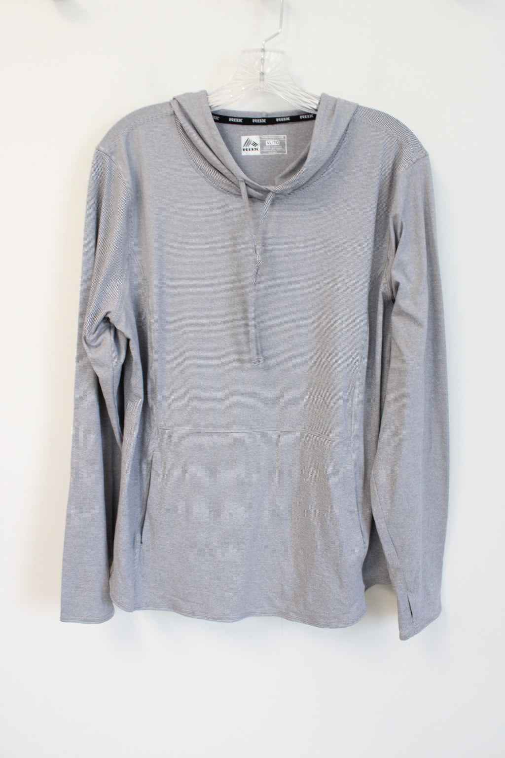 RBX Gray Striped Athletic Hoodie | XL