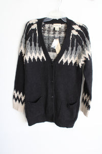 NEW Ralph Lauren Denim & Supply Black Knit Wool Blend Cardigan | M