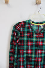 SO Intimates Red Green & Black Plaid Long Sleeved Onesie | XS