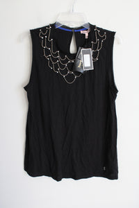 NEW Juicy Couture Black Beaded Tank | L