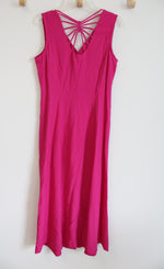 Scarlett Vintage Hot Pink Button Down Dress | 11