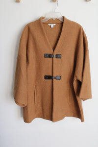 Spanner Brown 100% Wool Cardigan Coat | L