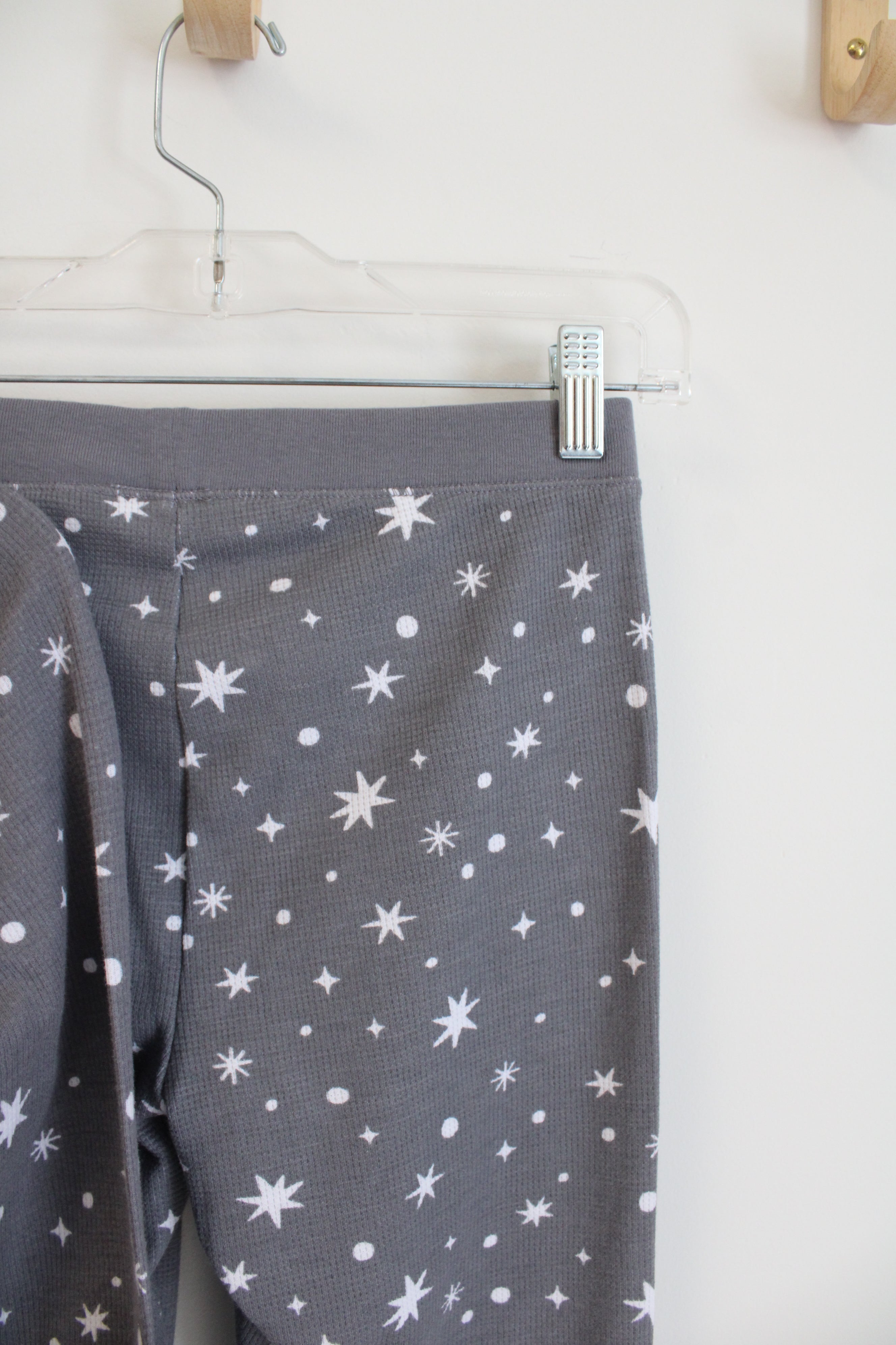 Old Navy Gray & White Star Waffle Knit 2-Piece Pajama Set | XS