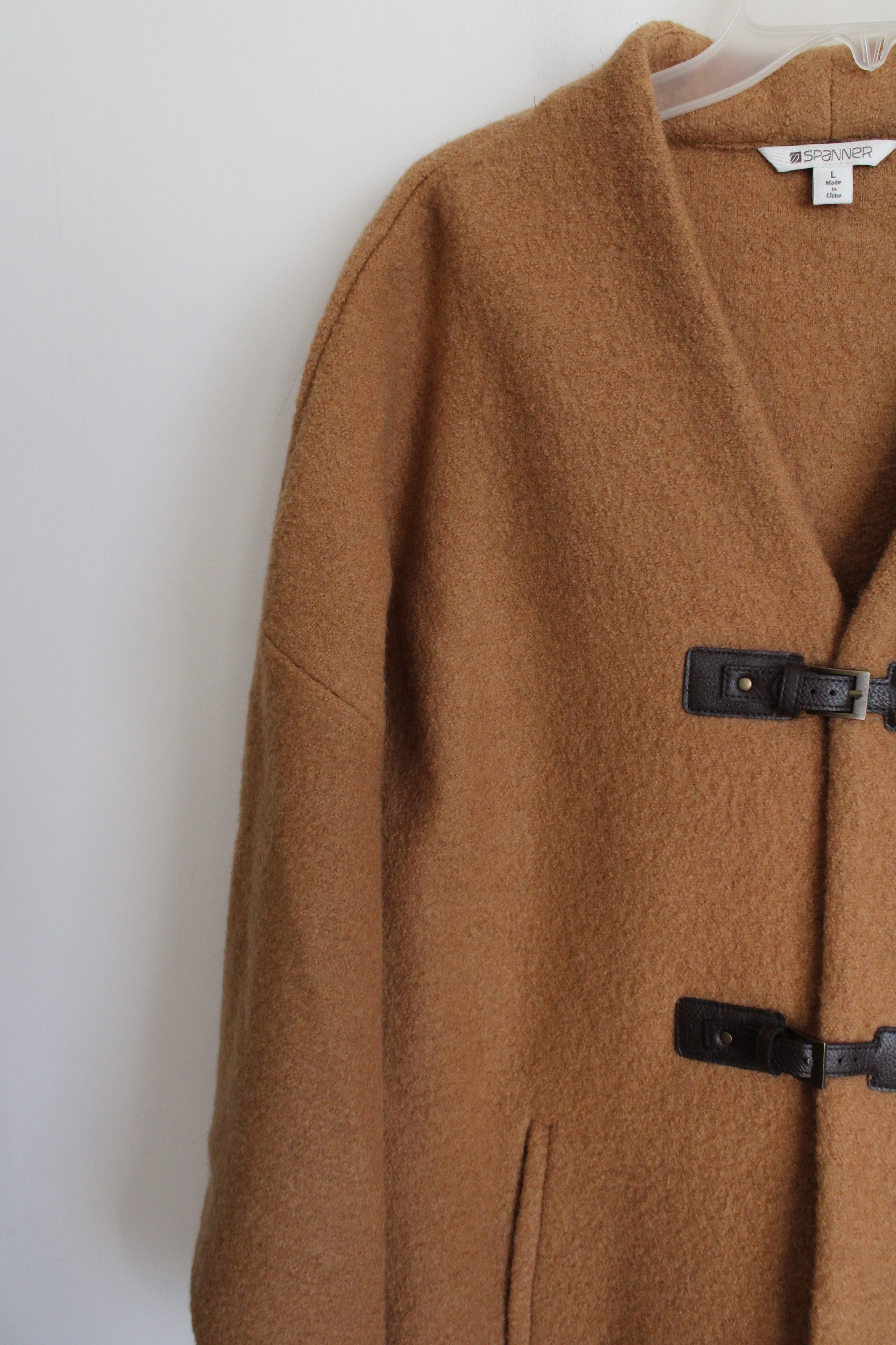 Spanner Brown 100% Wool Cardigan Coat | L