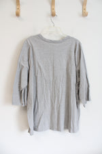 Lane Bryant Gray "Merry & Bright" Long Sleeved Top | 22/24