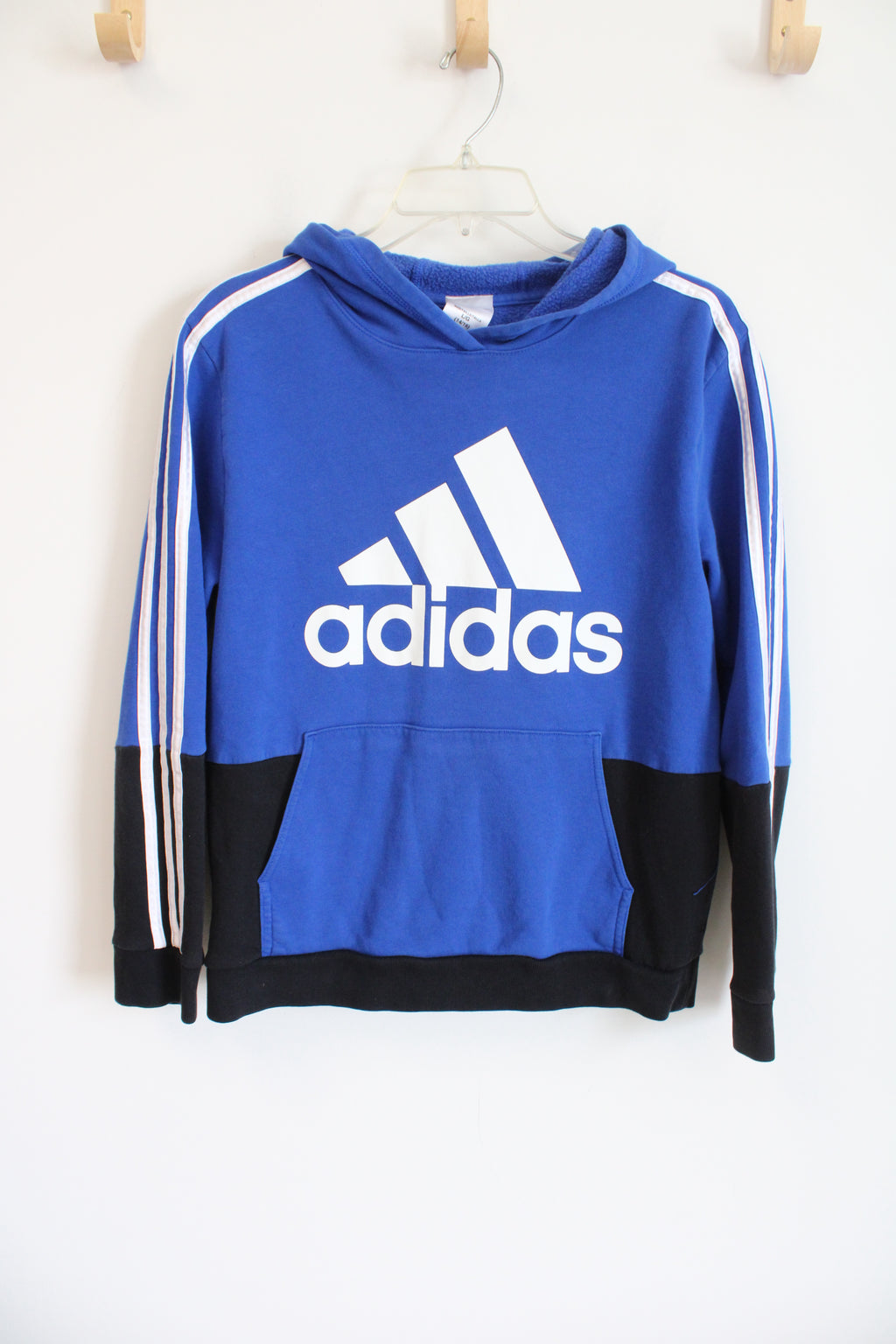 Adidas Cobalt Blue Logo Hoodie | L (14/16)