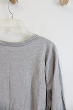 Lane Bryant Gray "Merry & Bright" Long Sleeved Top | 22/24