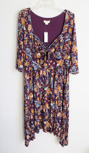 NEW Maeve By Anthropologie Beloved Burgundy Dress XL Jubilee Thrift