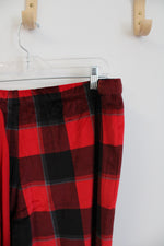 Stars Above Soft Red & Black Plaid 2-Piece Pajama Set | XL