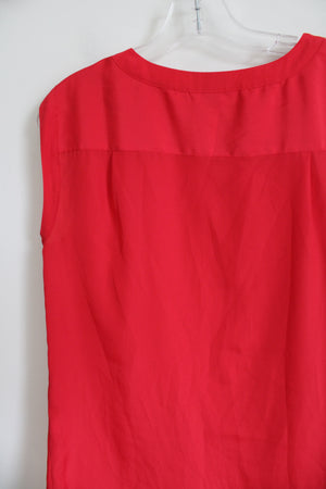 J.Crew Red Boxy Tank Blouse | XS