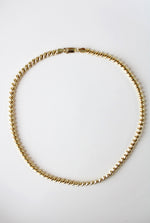 Gold Coated Sterling Silver Sculpted Cable Chain Necklace