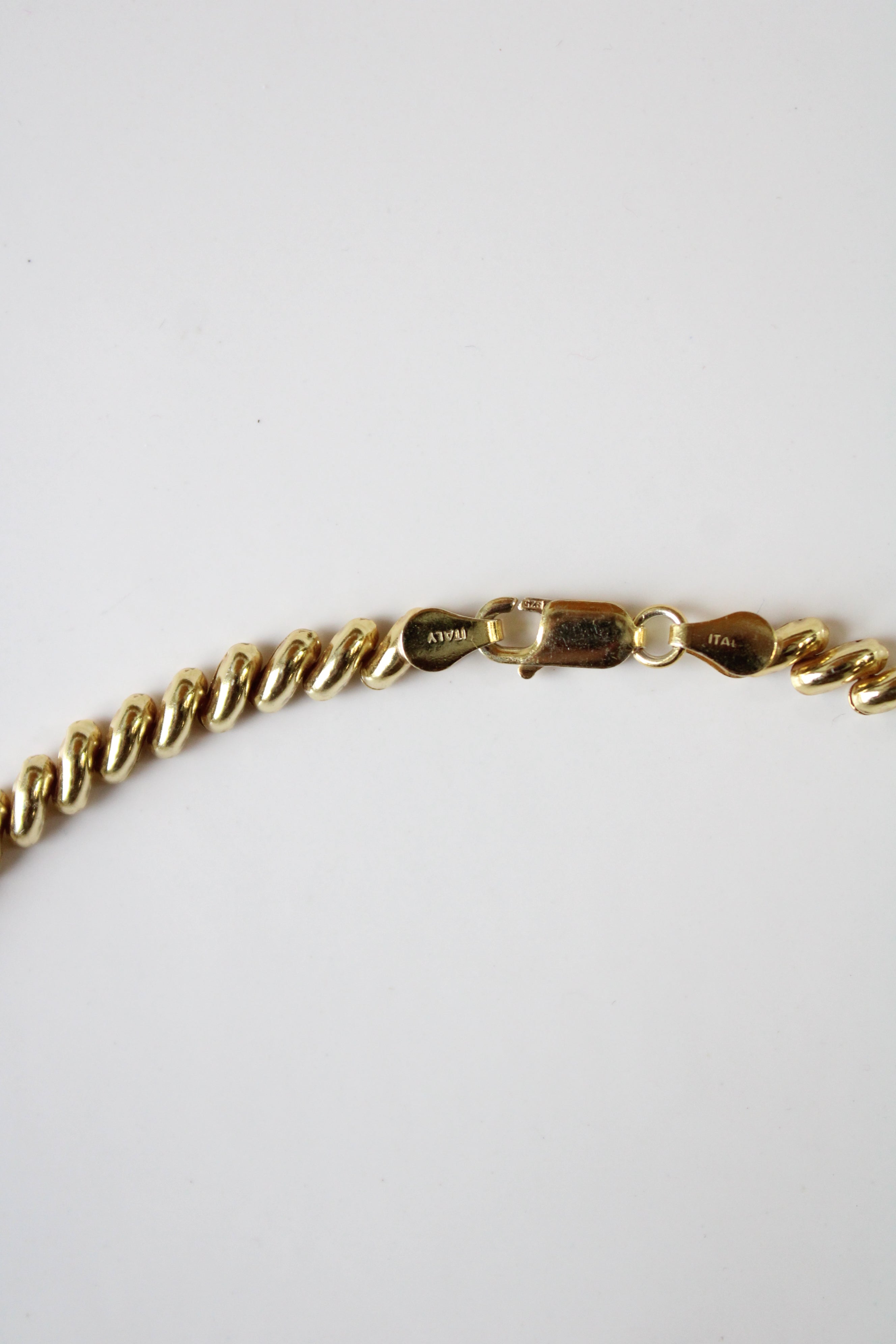 Gold Coated Sterling Silver Sculpted Cable Chain Necklace