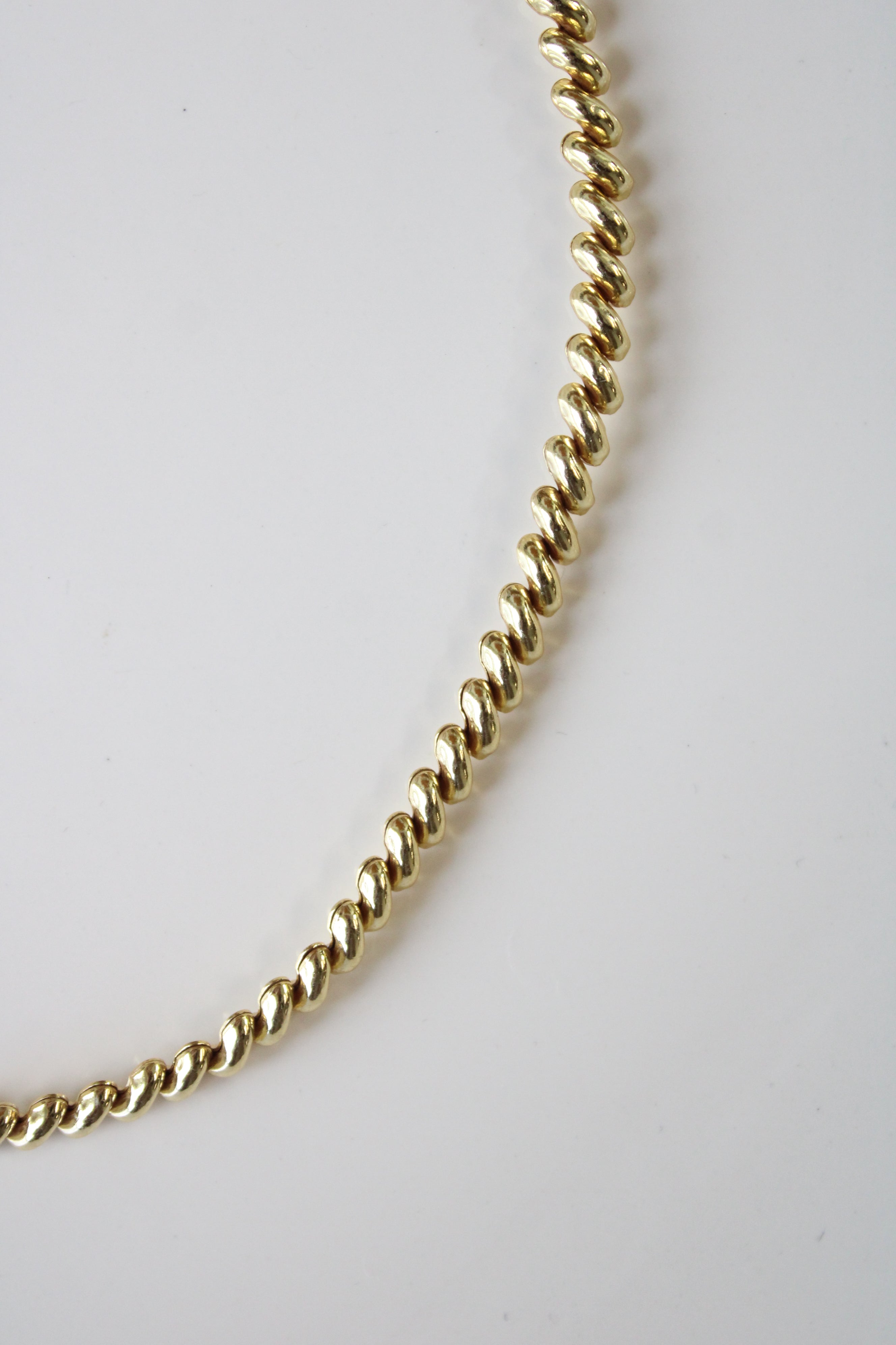 Gold Coated Sterling Silver Sculpted Cable Chain Necklace