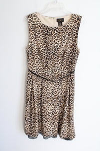 Iman Leopard Print Belted Dress | M