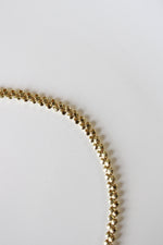 Gold Coated Sterling Silver Sculpted Cable Chain Necklace