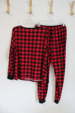 Croft & Barrow Red & Black Plaid Joy 2-Piece Pajama Set | M