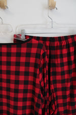 Croft & Barrow Red & Black Plaid Joy 2-Piece Pajama Set | M