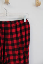 Croft & Barrow Red & Black Plaid Joy 2-Piece Pajama Set | M