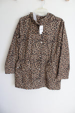 NEW J.Crew Leopard Print Water Resistant Rain Jacket | M