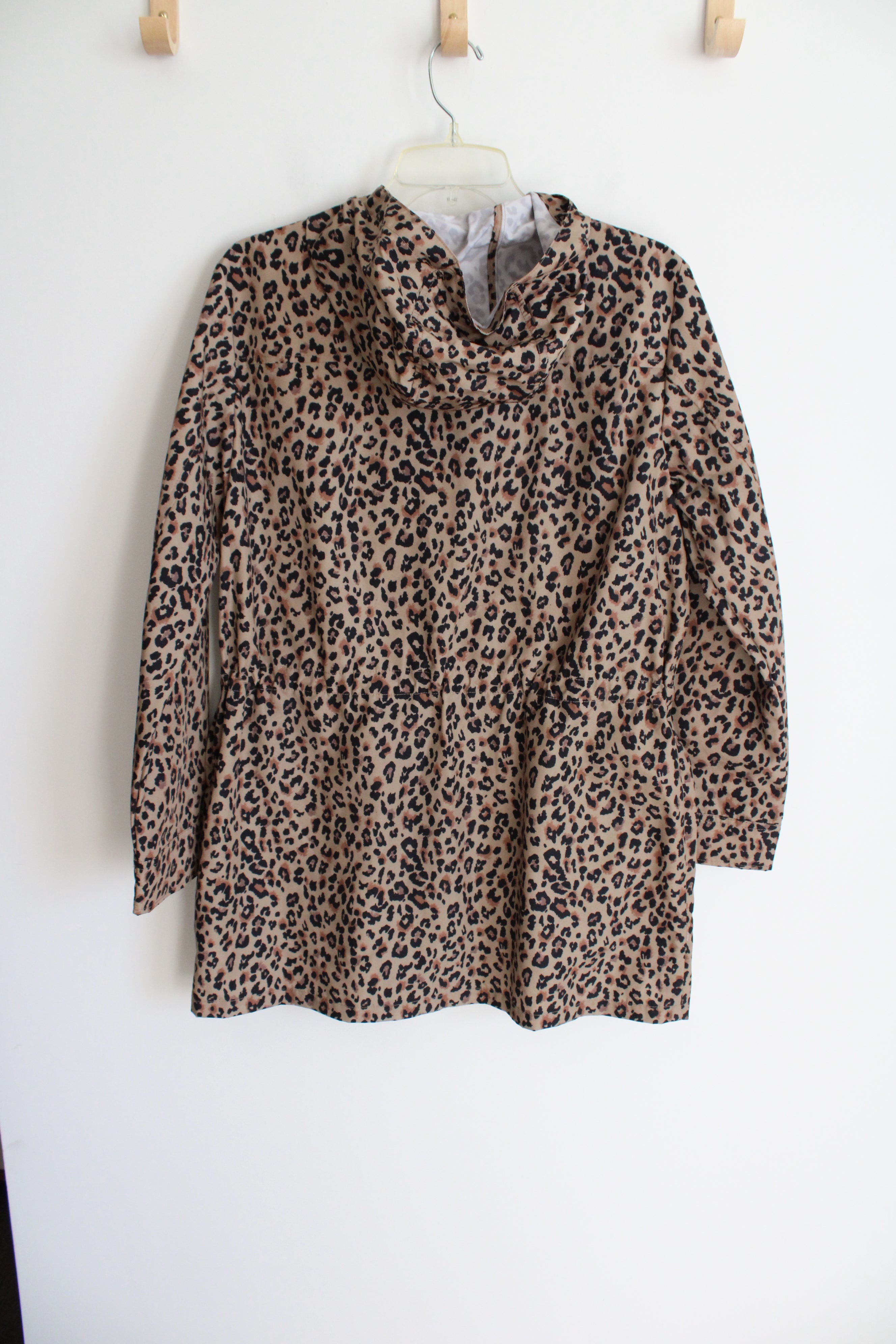 NEW J.Crew Leopard Print Water Resistant Rain Jacket | M