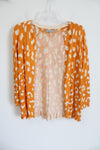 Daniel Rainn Yellow Spotted Knit Cardigan | XS