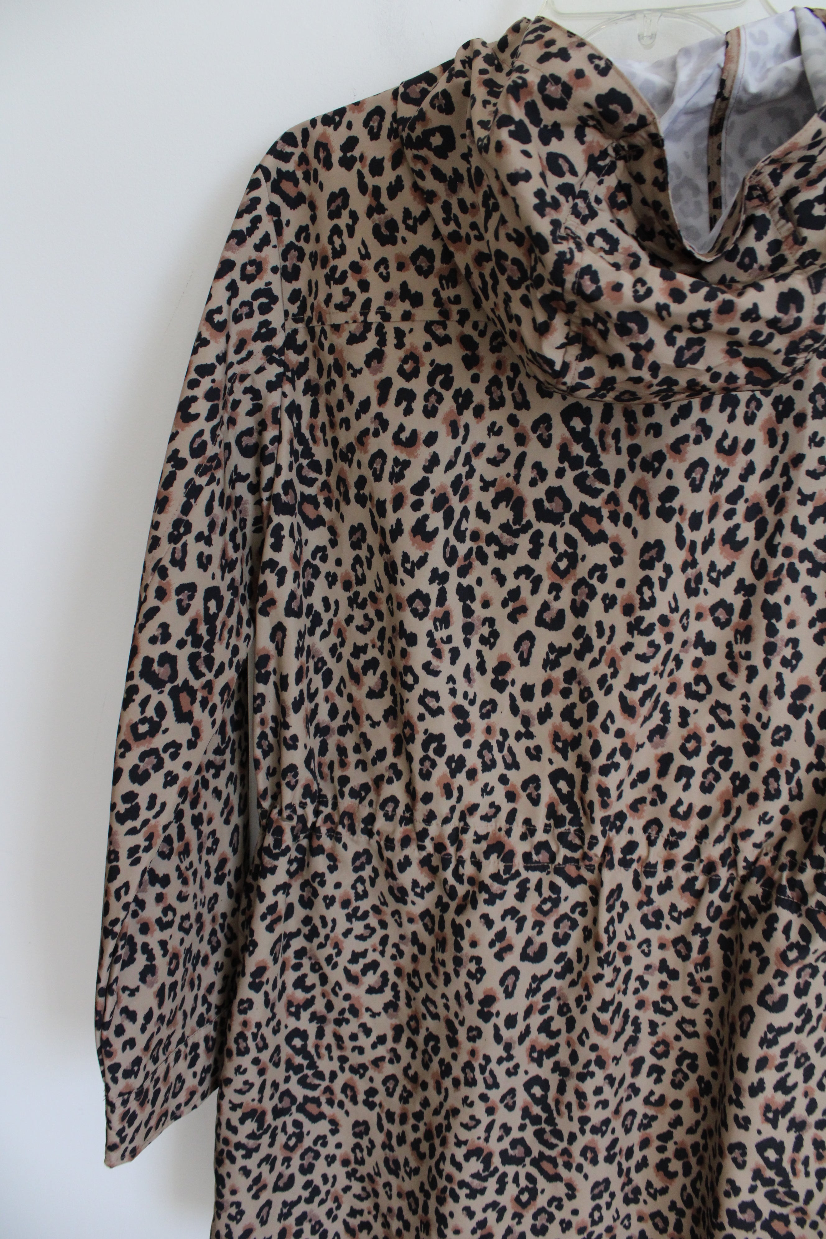 NEW J.Crew Leopard Print Water Resistant Rain Jacket | M