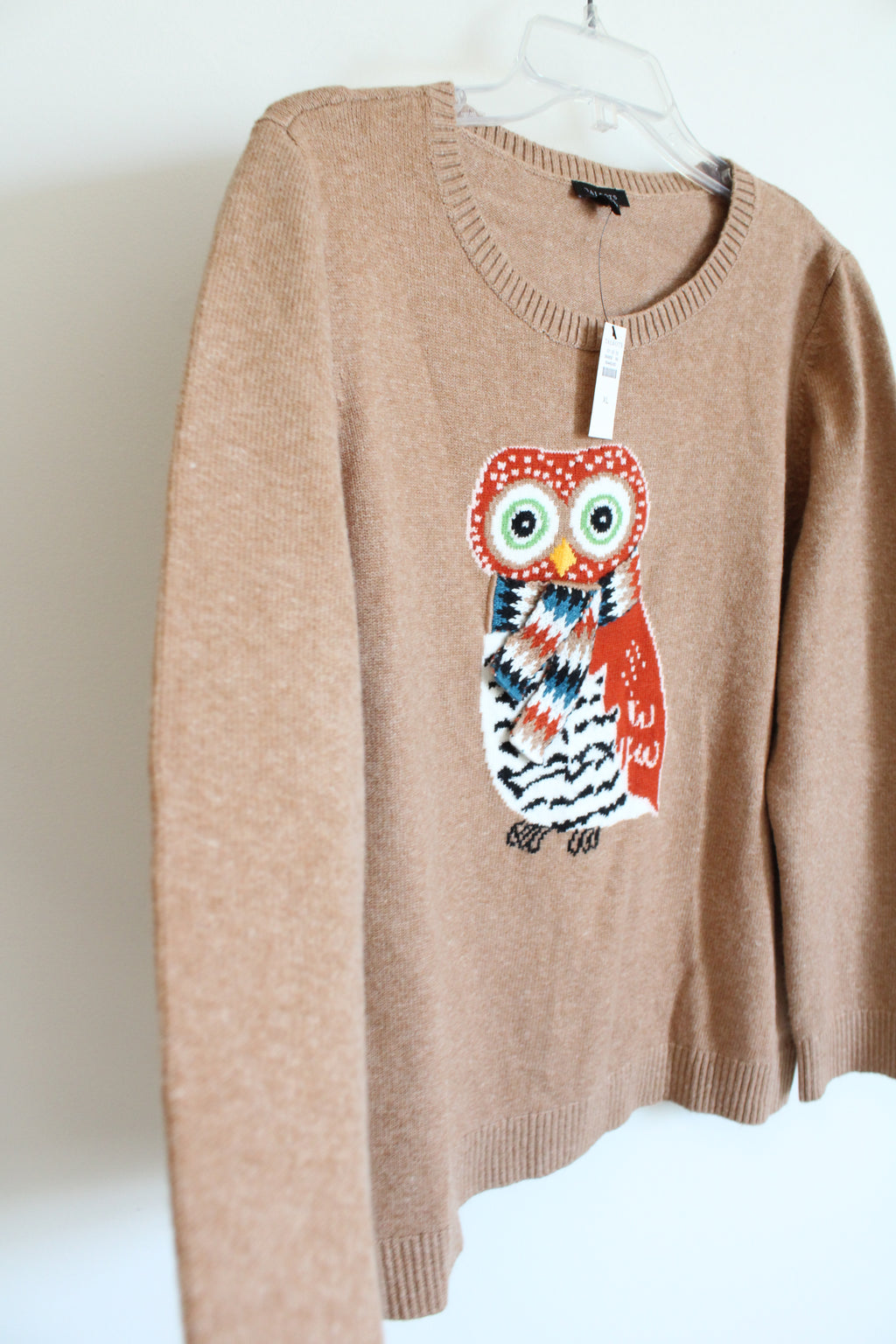 NEW Talbots Brown Owl Sweater | XL