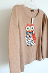 NEW Talbots Brown Owl Sweater | XL