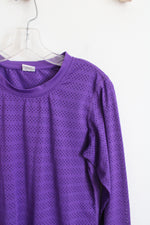 Zyia Active Purple Mesh Long Sleeved Athletic Shirt | M