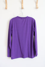 Zyia Active Purple Mesh Long Sleeved Athletic Shirt | M