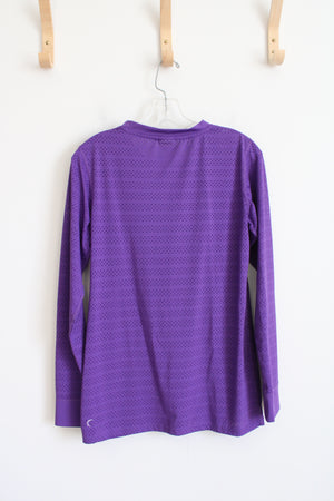 Zyia Active Purple Mesh Long Sleeved Athletic Shirt | M