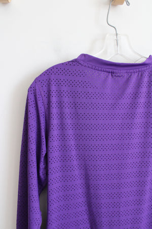 Zyia Active Purple Mesh Long Sleeved Athletic Shirt | M